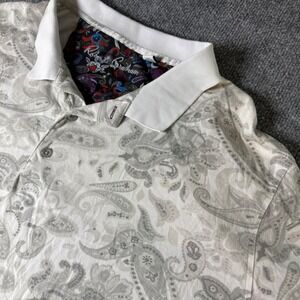 Robert Graham Classic Fit Paisley Short Sleeve Polo Shirt Men Size 3XL